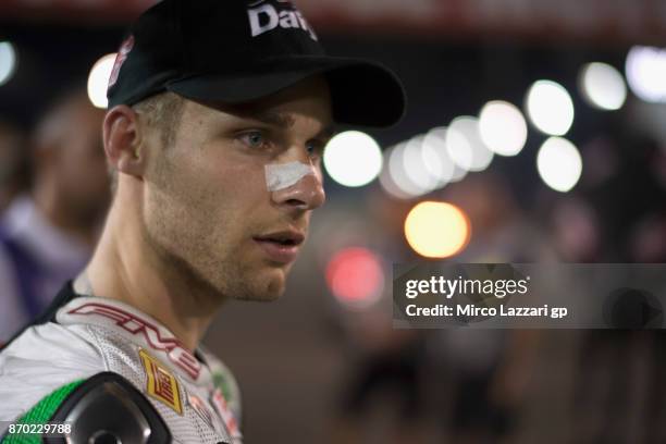 Jules Cluzel of France and CIA Landlord Insurance Honda smiles on the grid during the Supersport race during the FIM Superbike World Championship in...