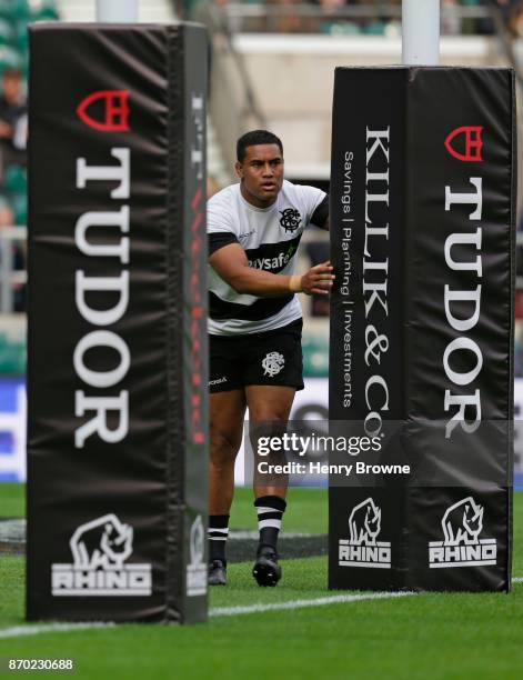 Julian Savea of Barbarians during the Killik Cup match between Barbarians and New Zealand at Twickenham Stadium on November 4, 2017 in London,...