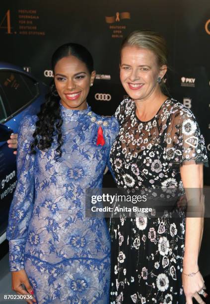 Noella Coursaris Musunka and H.R.M.Princess Mabel von Oranien Nassau attend the 24th Opera Gala at Deutsche Oper Berlin on November 4, 2017 in...