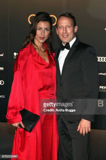 Wotan Wilke Moehring and his girlfriend Cosima Lohse attend the 24th Opera Gala at Deutsche Oper Berlin on November 4, 2017 in Berlin, Germany.