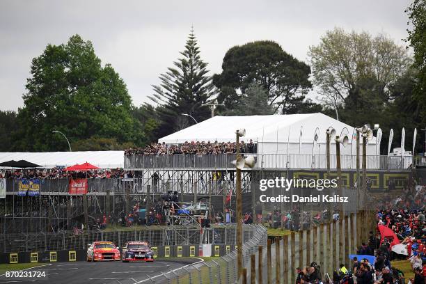 Jamie Whincup drives the Red Bull Holden Racing Team Holden Commodore VF during race 23 for the Auckland SuperSprint, which is part of the Supercars...