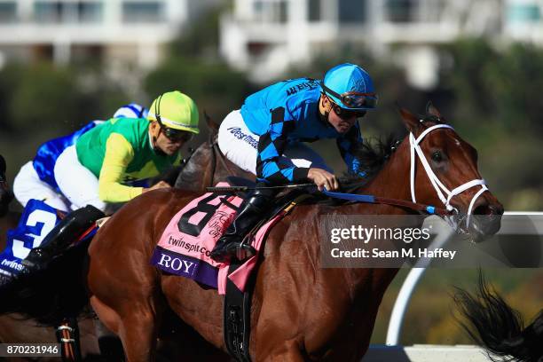 Roy H ridden by Kent Desormeaux wins the Twinspires Breeders' Cup Sprint on day two of the 2017 Breeders' Cup World Championship at Del Mar Race...