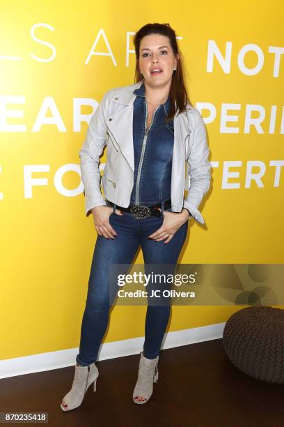 Actor Alicia Machado attends PETA Latino's 'PETA Food Fight Vegan Chilaquiles Edition' at PETA's Bob Barker Building on November 4, 2017 in Los...
