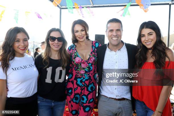 Giovanna Mendoza, Kate Del Castillo, Patricia De Leon, Marco Antonio Regil and Daniella Monet attend PETA Latino's 'PETA Food Fight Vegan Chilaquiles...