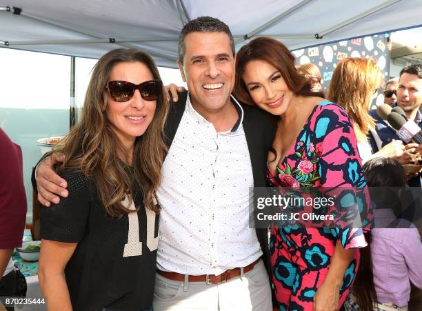 Actors Kate Del Castillo, Marco Antonio Regil and Patricia De Leon attend PETA Latino's 'PETA Food Fight Vegan Chilaquiles Edition' at PETA's Bob...