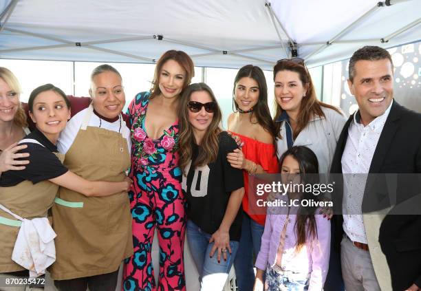 Actors Marco Antonio Regil, Alicia Machado, Daniella Monet, Kate Del Castillo, Patricia De Leon and the winners of the Best Vegan Chilaquiles attend...