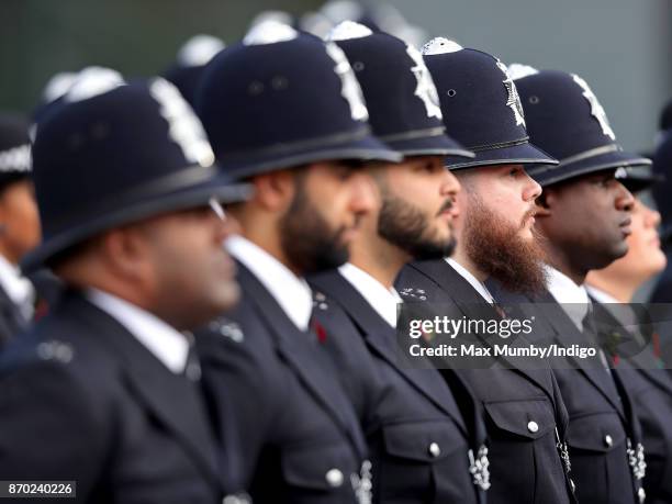 Graduating Officers take part in the Metropolitan Police Service Passing Out Parade for new recruits at the Metropolitan Police Service Training...