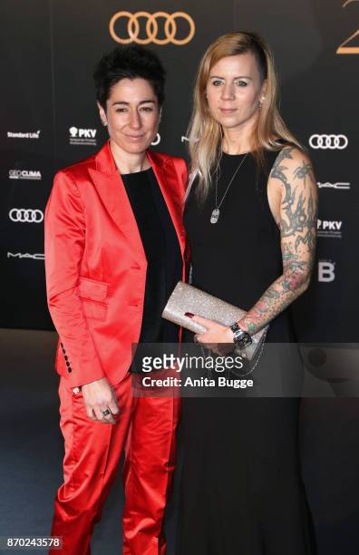 Dunja Hayali and guest attend the 24th Opera Gala at Deutsche Oper Berlin on November 4, 2017 in Berlin, Germany.
