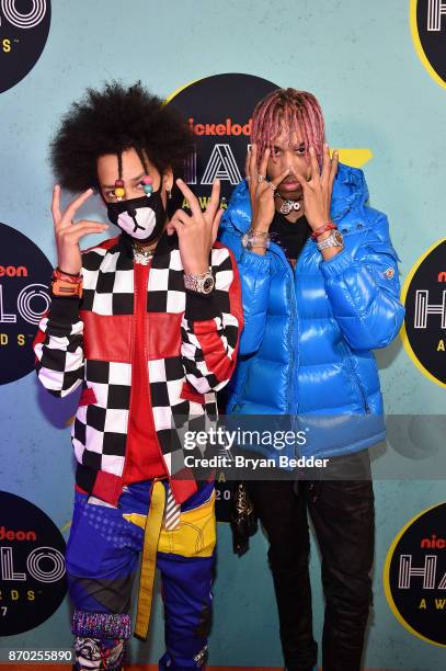 Pose backstage at the 2017 Nickelodeon HALO Awards at Pier 36 on November 4, 2017 in New York City.