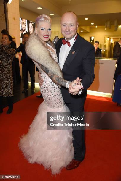 Melanie Mueller and her husband Mike Bluemer attend the Leipzig Opera Ball on November 4, 2017 in Leipzig, Germany.