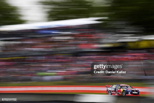 Jamie Whincup drives the Red Bull Holden Racing Team Holden Commodore VF during qualifying for race 24 for the Auckland SuperSprint, which is part of...