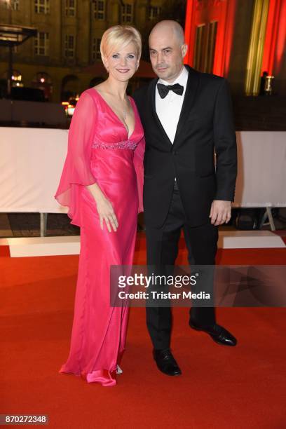Andrea Kathrin Loewig and her boyfriend Andreas Thiele attend the Leipzig Opera Ball on November 4, 2017 in Leipzig, Germany.