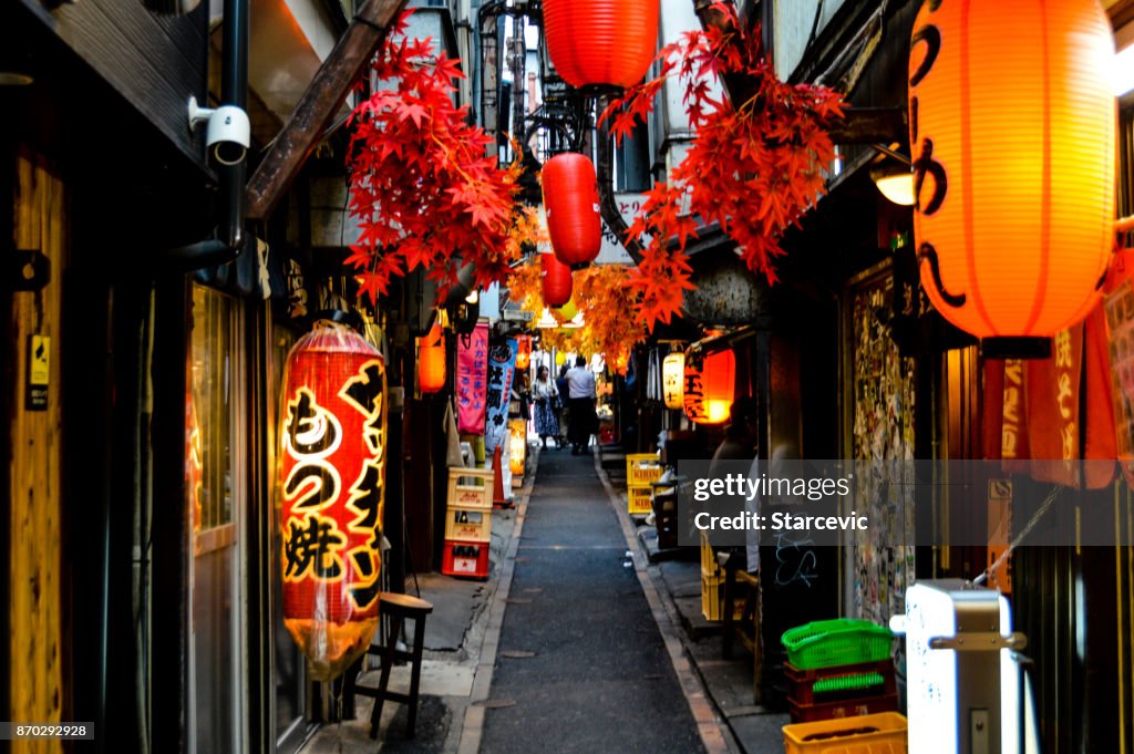 Omoide-Yokocho nel distretto di Shinjuku a Tokyo