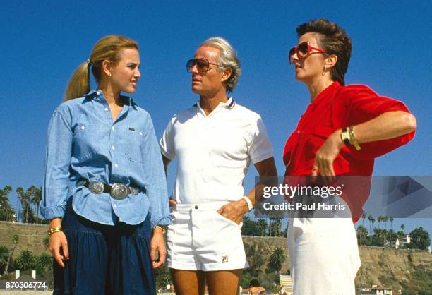 Lilli Zanuck, Richard D Zanuck and Sally Burton. Sally Burton the last wife of Richard Burton interviews Lili Zanuck, wife of Richard D Zanuck at...