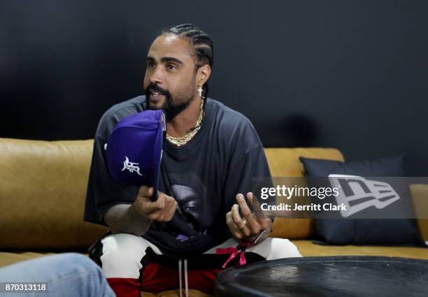 Jerry Lorenzo attends New Era Cap 2017 Complex Con Ambassador Collab lounge with A$AP Ferg, Mike Will Made-IT, Jerry Lorenzo, Takashi Murakami, and...