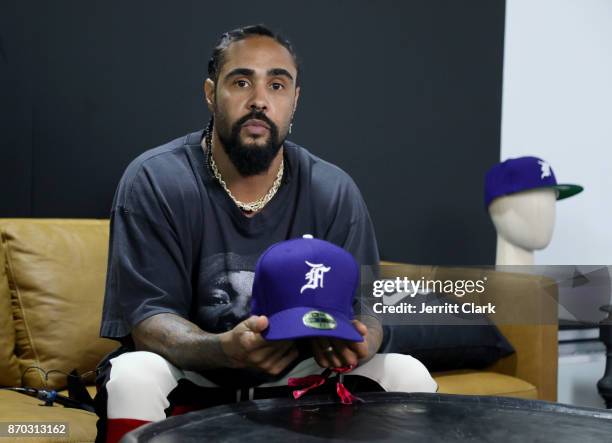 Jerry Lorenzo attends New Era Cap 2017 Complex Con Ambassador Collab lounge with A$AP Ferg, Mike Will Made-IT, Jerry Lorenzo, Takashi Murakami, and...