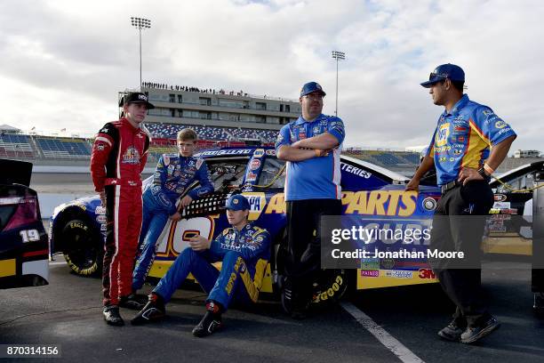 Todd Gilliland, driver of the NAPA Auto Parts Toyota, Derek Kraus, driver of the Carlyle Tools Toyota and Riley Herbst, driver of the Terrible Herbst...