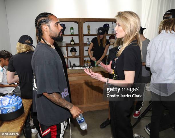 Jerry Lorenzo and Lindsay Koch attend New Era Cap 2017 Complex Con Ambassador Collab lounge with A$AP Ferg, Mike Will Made-IT, Jerry Lorenzo, Takashi...