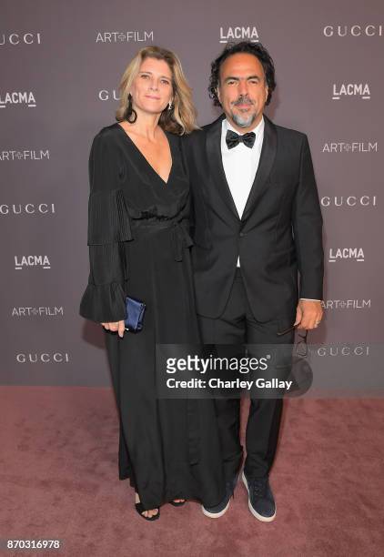 Maria Eladia Hagerman and director Alejandro González Iñárritu attend the 2017 LACMA Art + Film Gala Honoring Mark Bradford And George Lucas at LACMA...