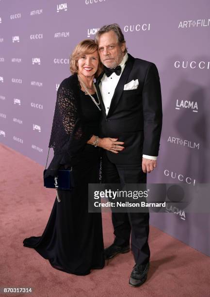 Marilou York and actor Mark Hamill attend the 2017 LACMA Art + Film Gala Honoring Mark Bradford and George Lucas presented by Gucci at LACMA on...