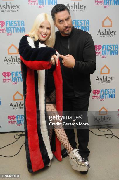 Michelle Ciotti and John Musa attend the iHeartRadio Fiesta Latina: Celebrating Our Heroes at American Airlines Arena on November 4, 2017 in Miami,...