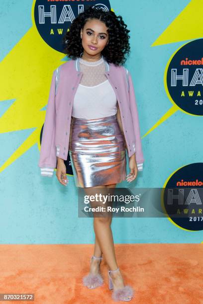 Daniella Perkins attends the 2017 Nickelodeon Halo Awards at Pier 36 on November 4, 2017 in New York City.