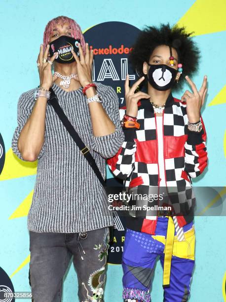 Ayo Bowles and Mateo Bowles from Ayo & Teo attend the Nickelodeon Halo Awards 2017 at Pier 36 on November 4, 2017 in New York City.