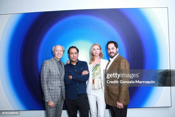 Ronald Sosinski, Ricardo Chavarria, Alina Okshteyn and Ricardo Fernandez during the Ricardo Chavarria by Art Gallery NYC and Overseas Premier...