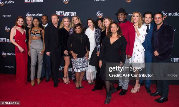 Cast and crew of Grey's Anatomy: Sarah Drew, Betsy Beers, Kelly McCreary, Jason George, Kevin McKidd, Jessica Capshaw, Krista Vernoff, Chandra...