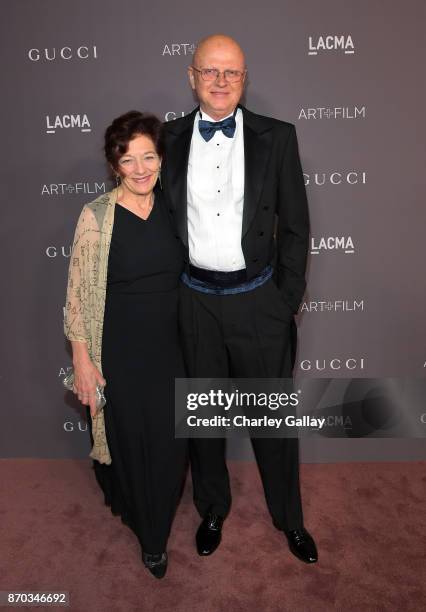 Visual effects artist Dennis Muren and Zara Muren attend the 2017 LACMA Art + Film Gala Honoring Mark Bradford and George Lucas presented by Gucci at...