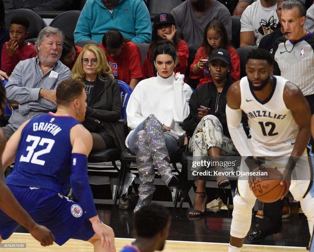 Celebrities At The Los Angeles Clippers Game