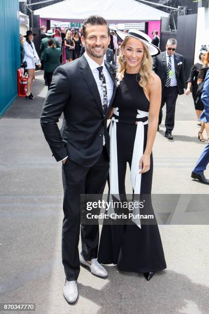 Tim Robards and Anna Heinrich arrive at the Melbourne Cup Carnival on November 4, 2017PHOTOGRAPH BY Chris Putnam /