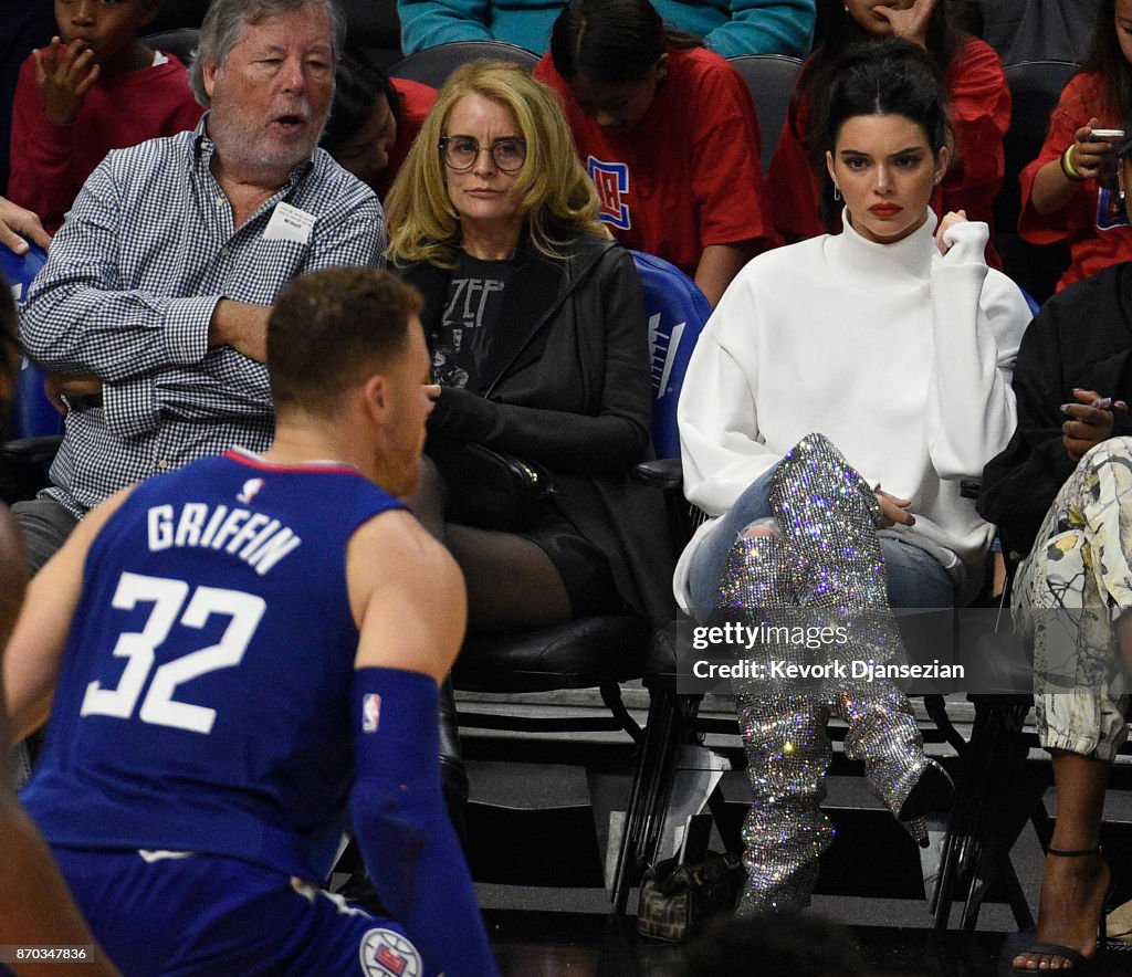 Celebrities At The Los Angeles Clippers Game