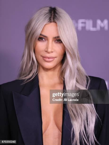 Kim Kardashian attends the 2017 LACMA Art + Film Gala Honoring Mark Bradford and George Lucas presented by Gucci at LACMA on November 4, 2017 in Los...