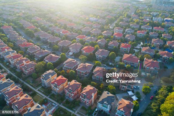 villa buildings at shanghai pudong,china - luxary stock pictures, royalty-free photos & images