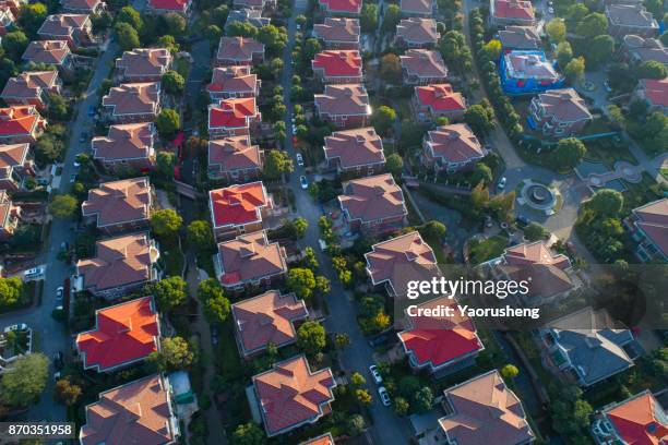 villa buildings at shanghai pudong,china - luxary stock pictures, royalty-free photos & images