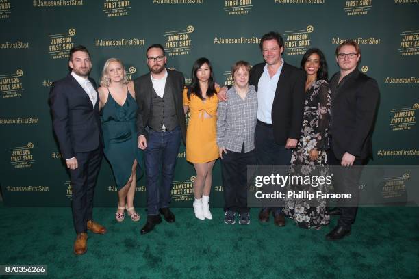 Ollie Wolf, Alice Cogin, producer Dana Brunetti, actor Camille Mana, actor Luke Zimmerman, actor Dominic West, actor Amy Argyle and Jason Manella at...