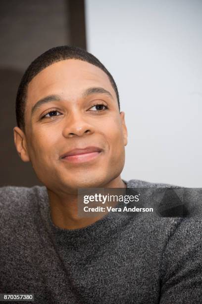 Ray Fisher at the "Justice League" Press Conference at The Rosewood Hotel on November 3, 2017 in London, England.