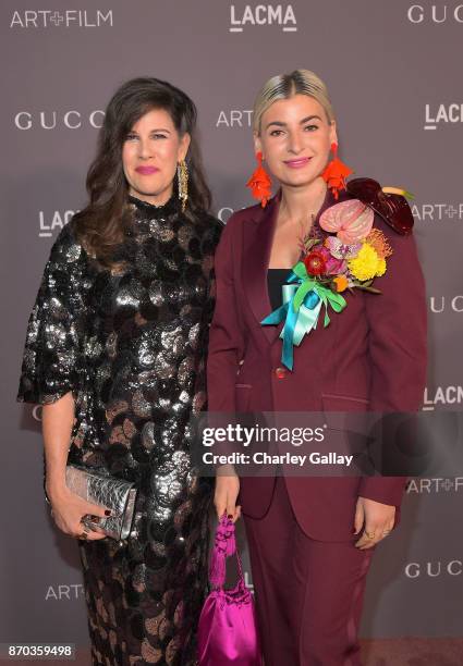 Paula Ravets and Jihan Zencirli attend the 2017 LACMA Art + Film Gala Honoring Mark Bradford and George Lucas presented by Gucci at LACMA on November...