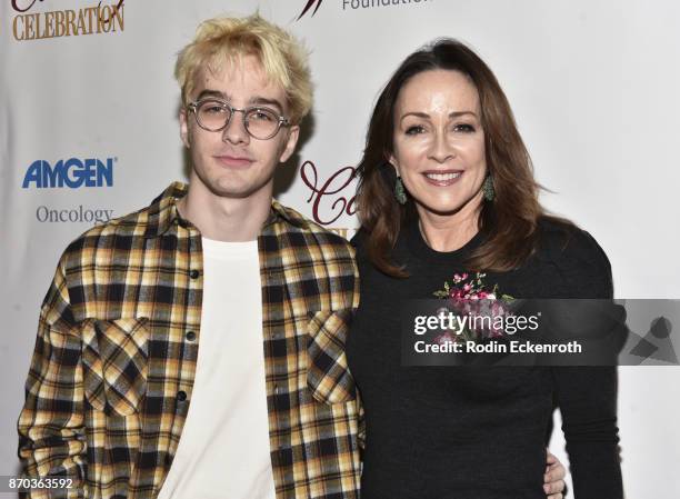 Actress Patricia Heaton and son Daniel Patrick Hunt attend the IMF 11th Annual Comedy Celebration at The Wilshire Ebell Theatre on November 4, 2017...