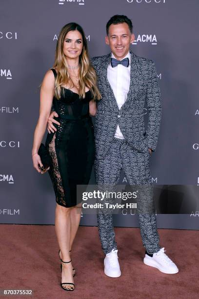 Actor Marija Karan and agent Joel Lubin attend the 2017 LACMA Art + Film Gala Honoring Mark Bradford and George Lucas presented by Gucci at LACMA on...