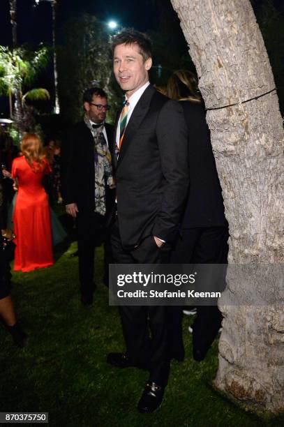 Actor Brad Pitt, wearing Gucci, attends the 2017 LACMA Art + Film Gala Honoring Mark Bradford and George Lucas presented by Gucci at LACMA on...