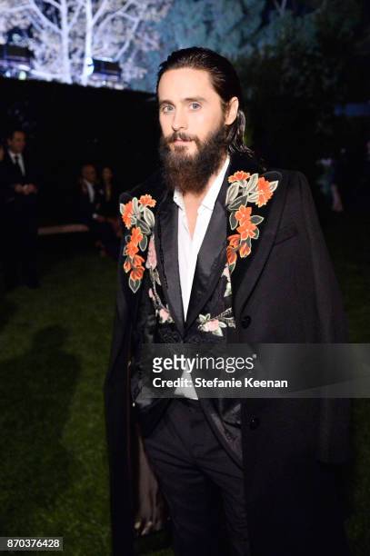 Actor-recording artist Jared Leto, wearing Gucci, attends the 2017 LACMA Art + Film Gala Honoring Mark Bradford and George Lucas presented by Gucci...