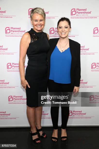 Of Planned Parenthood Sue Dunlap and Rachel Bloom attend the Planned Parenthood Advocacy Project Los Angeles County's Politics, Sex, & Cocktails at...