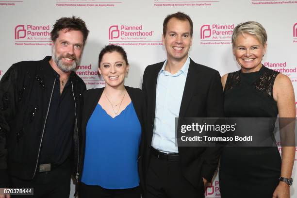Singer Rufus Wainwright, actress Rachel Bloom, HBO Topper Casey Bloys and CEO of Planned Parenthood Sue Dunlap attends the Planned Parenthood...