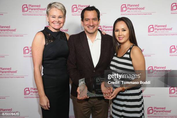 Of Planned Parenthood Sue Dunlap and Annie Lam, politician Anthony Rendon attend the Planned Parenthood Advocacy Project Los Angeles County's...