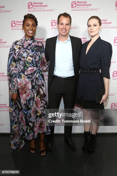 Actress Issa Rae, HBO Topper Casey Bloys and actress Evan Rachel Wood attend the Planned Parenthood Advocacy Project Los Angeles County's Politics,...