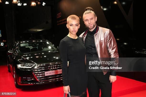 Alina Sueggeler, singer of the band 'Frida Gold' and Andi Weizel during the 24th Opera Gala benefit to Deutsche Aids-Stiftung at Deutsche Oper Berlin...