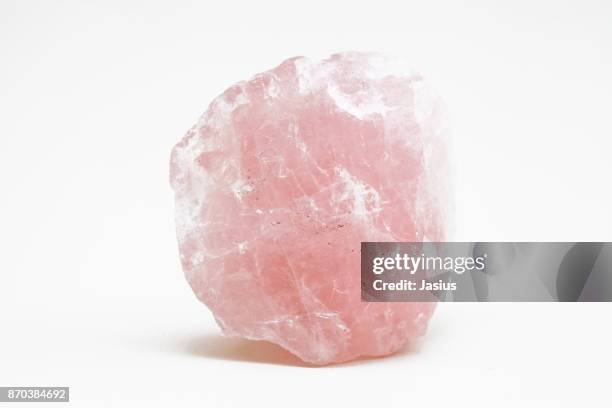 rock mineral macro photo with white background - calcite stock pictures, royalty-free photos & images