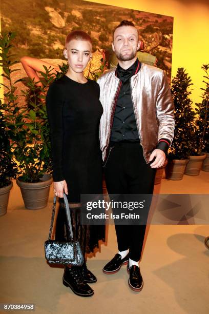 German singer Alina Sueggeler and Andi Weizel during the 24th Opera Gala at Deutsche Oper Berlin on November 4, 2017 in Berlin, Germany.